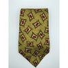 Burberrys of London Vintage Silk Tie Geometric Pattern Yellow Green Red
