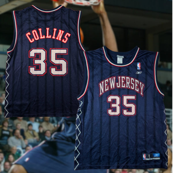 Jason Collins New Jersey Nets Reebok Jersey Y2K Size L Rare LGBTQ Vintage
