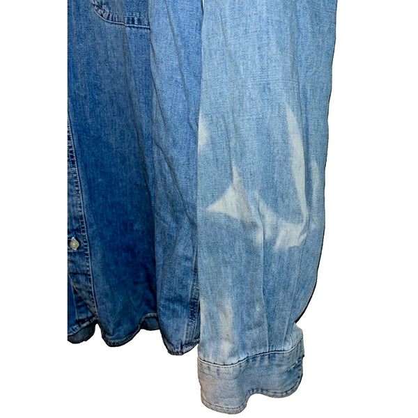 Banana Republic Shirt Mens Large Blue Denim Jean Pocket 90s Y2K USA VTG