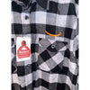 Roots Spruce Lake Long Sleeve Amazon Grey & Black Plaid Flannel Button Shirt L