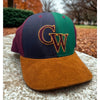 George Washington Revolutionaries GWU Snapback Hat USA Leather Strap Cap Vintage