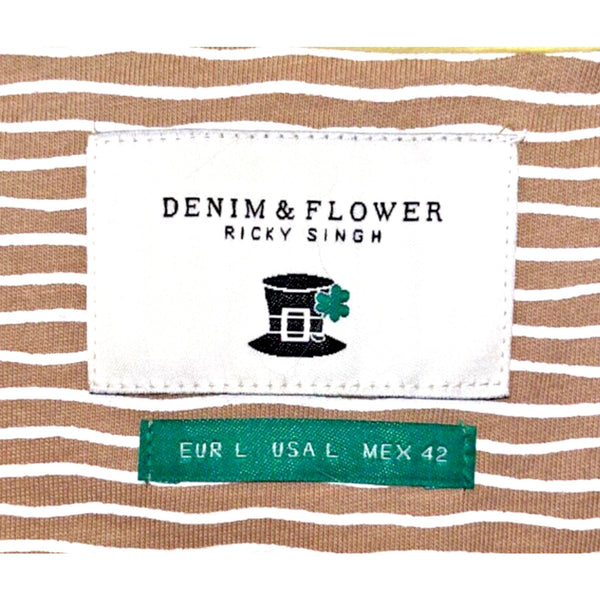 Denim & Flower Ricky Singh St. Patrick's Day Dabbing Dog Shirt Size L NWT