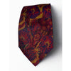 Fendi Roma Handmade Silk Tie Italy Red Blue Gold Abstract Luxury Designer Tie