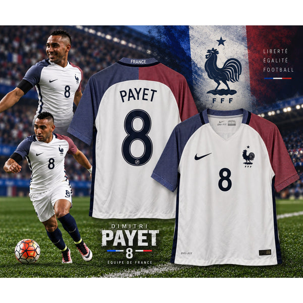 France Dimitri Payet #8 Nike 2016 Away Soccer Jersey Men's L 724614-100