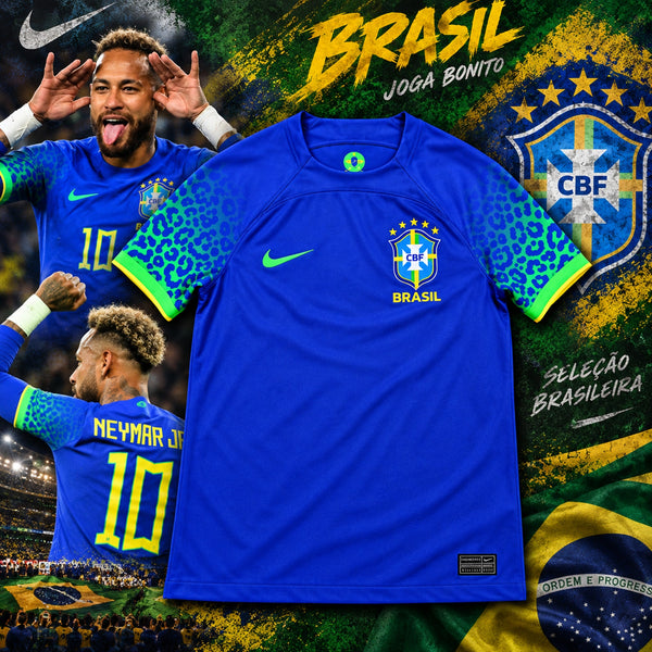 Brazil Away 2022 2023 Nike Jersey Shirt Men's Large Blue DN0678-433 Dri-FIT NWOT