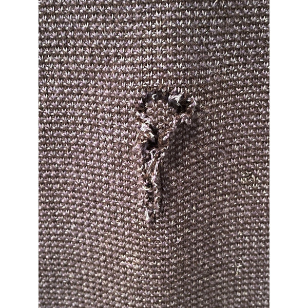 Ermenegildo Zegna Cashmere 1/4 Zip Sweater Navy Blue L 52 Made in Italy (Flaw)