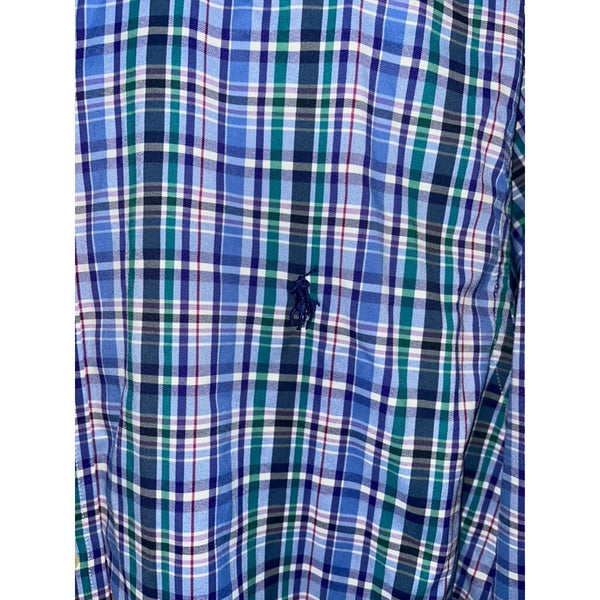 Polo Ralph Lauren Shirt XL Slim Fit Performance Check Stretch Pony Logo