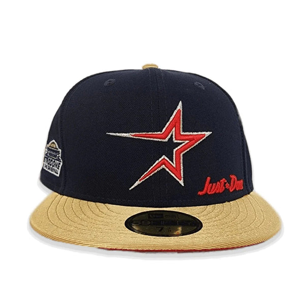 Houston Astros Astrodome Just Don New Era 59FIFTY Fitted Hat 7 1/8 Navy Rare