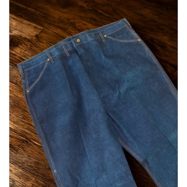 Blue Bell Carpenter Jeans 1940s Raw Denim Sanforized NOS 44x30 VTG Wrangler