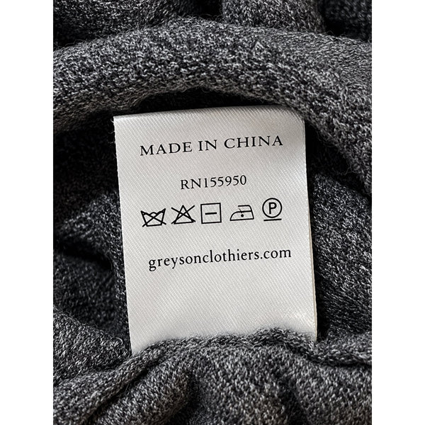 Greyson Koko Wool Cashmere Sweater Hoodie Men's XL Dark Grey Heather $320