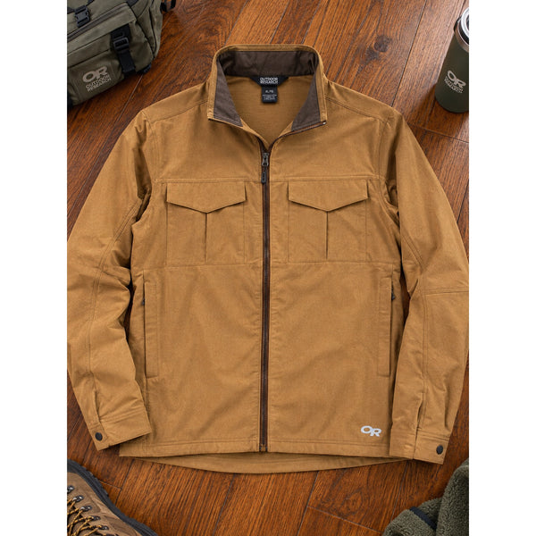 Outdoor Research Prologue Field Jacket XL Saddle Heather Brown Softshell NWOT