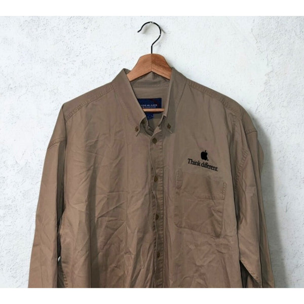 Apple Think Different Employee Shirt XL 90s Steve Jobs Rare Y2K Vintage