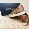 Coach Wells Slip On Sneakers C4393 Sig PVC Khaki Saddle Women’s 9B NIB