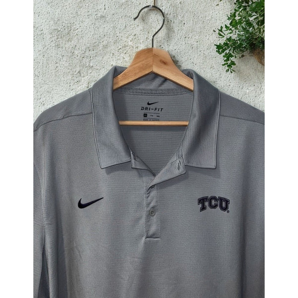 Texan Christian University TCU Nike Golf Dri-FIT Vapor Polo Shirt Sz. 2XL EUC