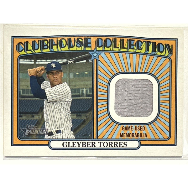 Gleyber Torres 2021 MLB Topps Heritage #CCR-GT Clubhouse Collection Relics