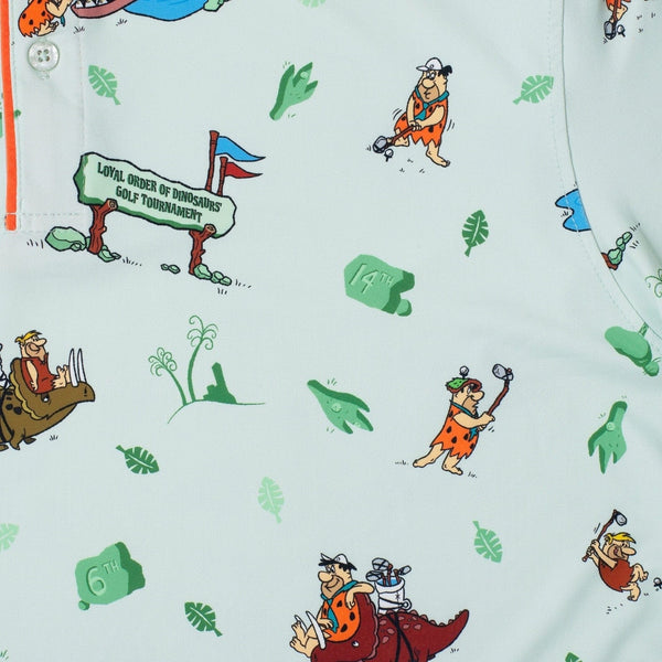 RSVLTS Flintstones Loyal Order of Dinosaurs Golf Polo XL Breakfast Balls NWOT
