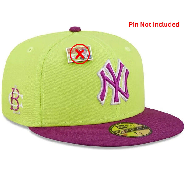 New York Yankees MLB Big League Chew Sour Apple 59FIFTY Fitted Hat 7 3/8 No Pin