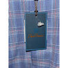 David Donahue Dobby Fine Check Dress Shirt Navy Blue Men's M NWT MSRP $165