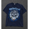 Motorhead Overkill Band T Shirt Mens L Blue Sun Faded Rock Metal Rare Vintage