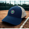 Wimbledon Championships Trucker Hat Navy Mesh Strapback Tennis Cap OSFM EUC