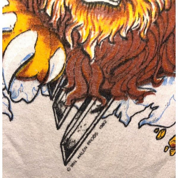 Van Halen Tour Live 3/4 Sleeve Thin T Shirt Anvil Adult Size S Vintage 1982