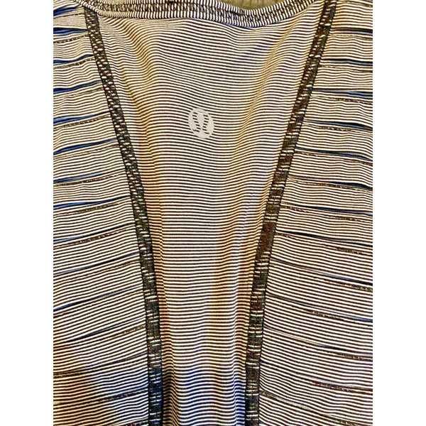 Lululemon Lululemon Run: Stay On Course Tank Black Microstripe Women's 4