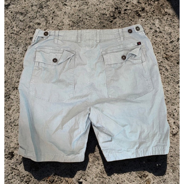 Relwen Military Tropic Supply Shorts 36 Blue Steel Utility Cargo USA Style