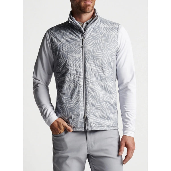 Peter Millar Crown Sport Hyperlight Fuse Elite Quilted Vest Jacket Gray M $200