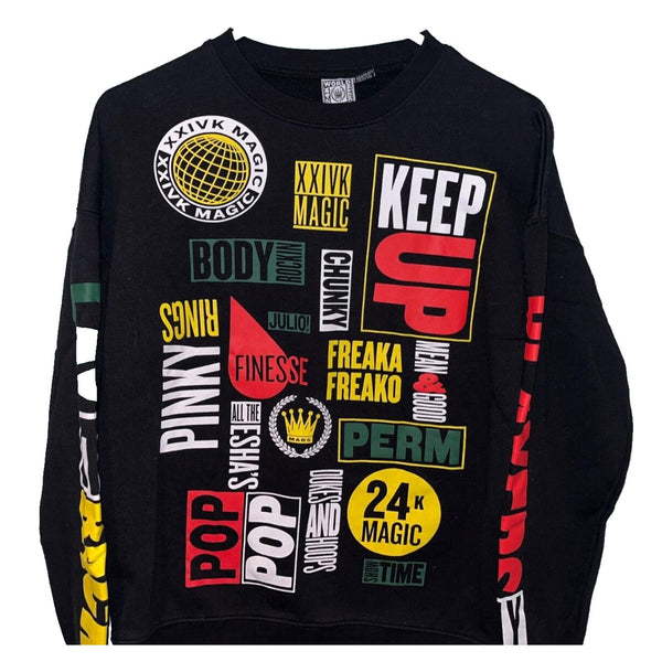 Bruno Mars 24K Magic World Tour Pullover Sweatshirt Mens Medium Crew Neck