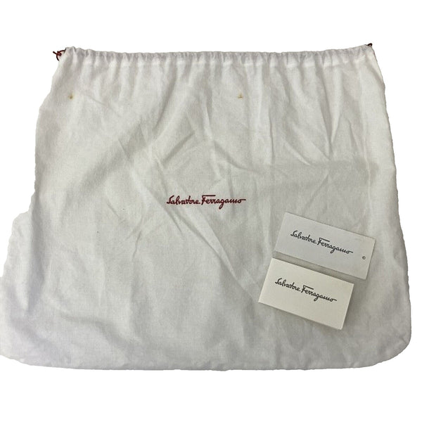 Salvatore Ferragamo Gancini B218165 Made In Italy Leather Shoulder Bag