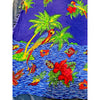 Tropical Print Fringe Edge Shawl Scarf Skirt Beach 68” x 42” Vintage Women's