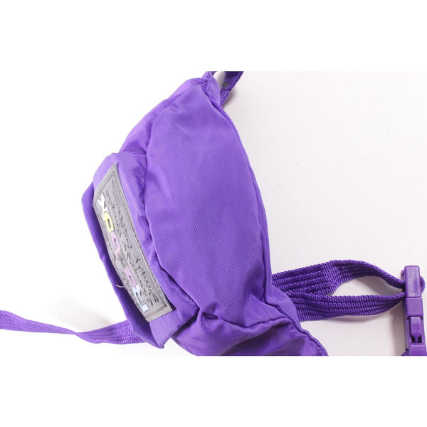 Reebok Big Logo Purple Fanny Pack Vintage 90s Hip Waist Bag Streetwear