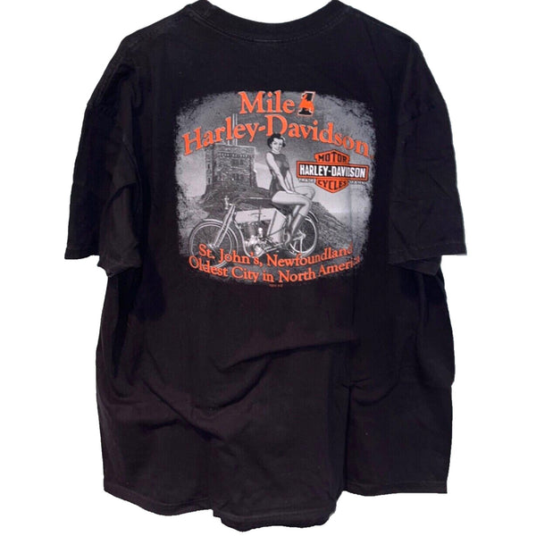 Harley Davidson St. Johns Newfoundland Oldest City XL No Sz. Tag 22x29 Biker T