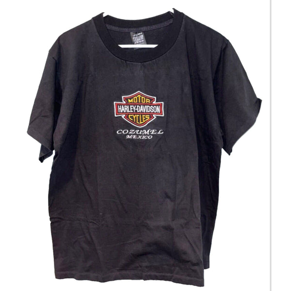 Harley Davidson Cozumel Mexico Embroidered Motorcycle XL Biker T Shirt Tee