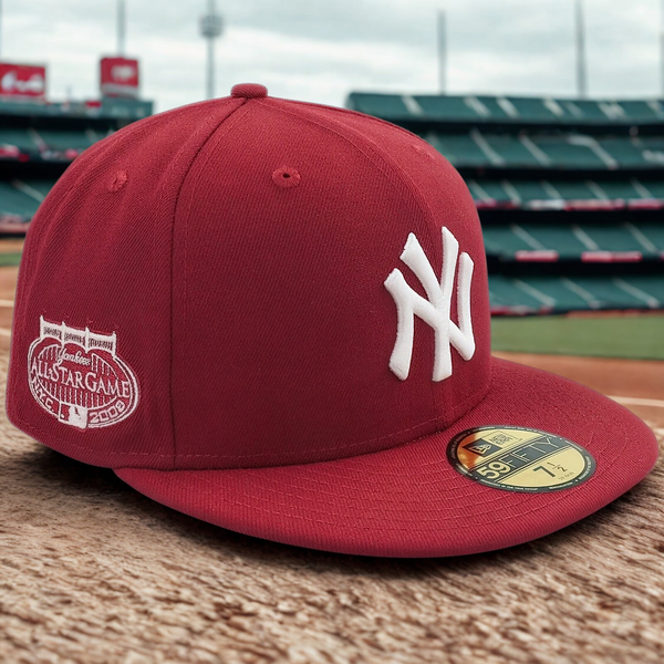 New York Yankees 2008 All Star Game Cherry Wine 59FIFTY Fitted Hat Size 7 1/4