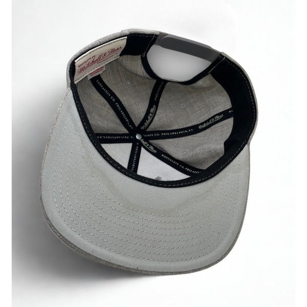 Billionaire Boys Club Mitchell & Ness Snapback Hat Gray Wool Script Logo BBC