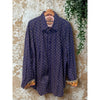 Robert Graham Textured Shirt Sz. 3XL Blue Geometric Flip Cuff Button EUC