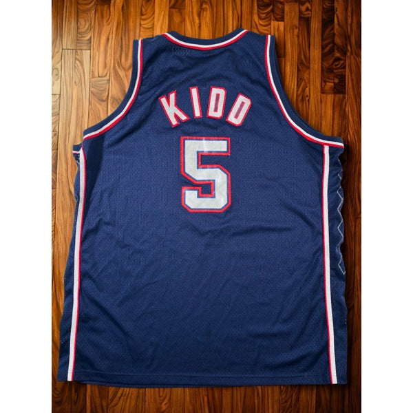 Jason Kidd New Jersey Nets Nike Swingman Jersey 4XL +2 Blue NBA EUC Y2K