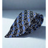Gucci Geometric Silk Tie Blue Black Gray 100% Silk Made in Italy