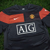 Manchester United Nike Jersey 2XL Black AIG Soccer Training Shirt 2009 2010 EPL