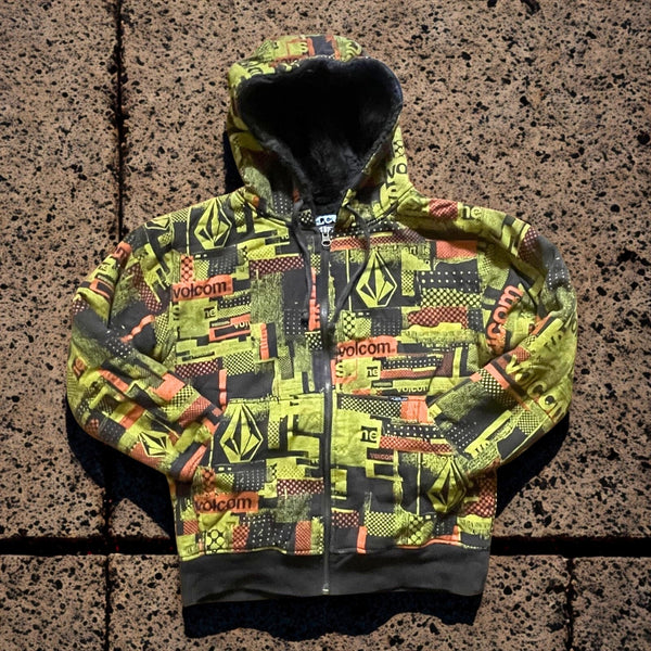 Volcom Ryan Sheckler Jessie Pinkman Y2K Sherpa Full Zip Hoodie Rare Sz L