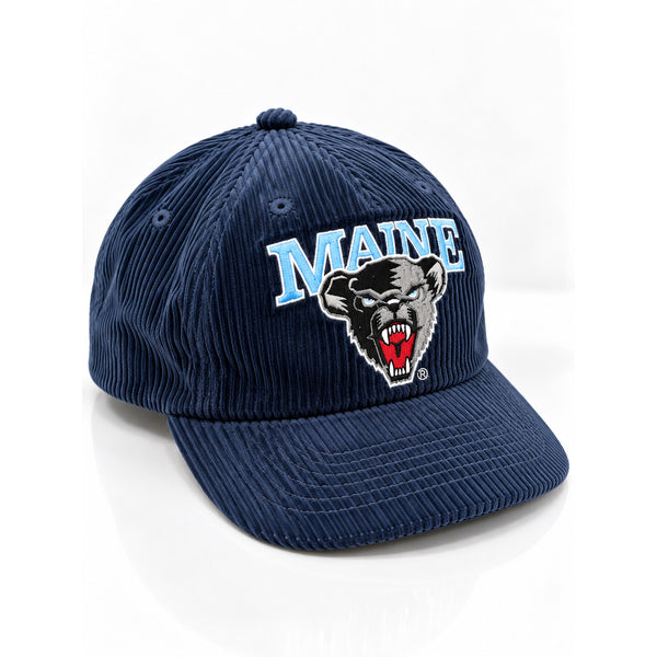 University of Maine Black Bears Celly Hockey Co Corduroy Snapback Hat Cap Navy