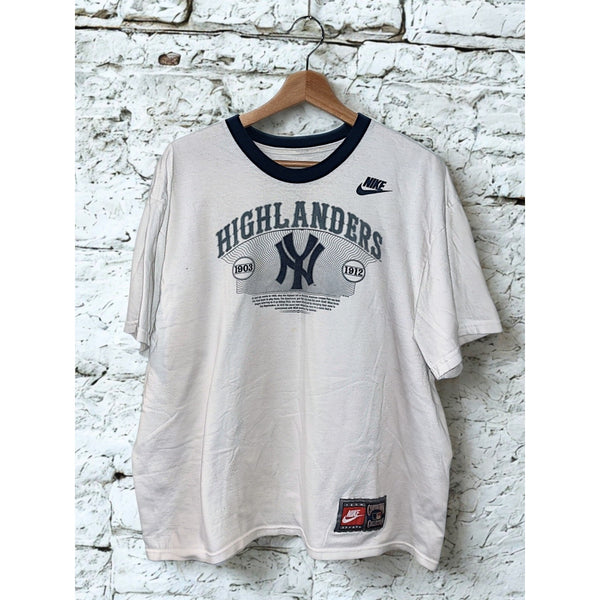 Nike New York Highlanders Yankees Cooperstown T-Shirt Sz. L Vintage Heritage Tee