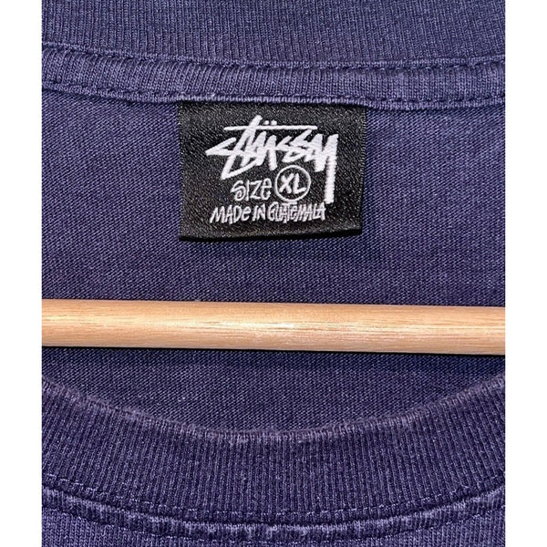 Stussy Long Sleeve T Shirt Men’s XL Blue Big Logo Graphic Streetwear Skate