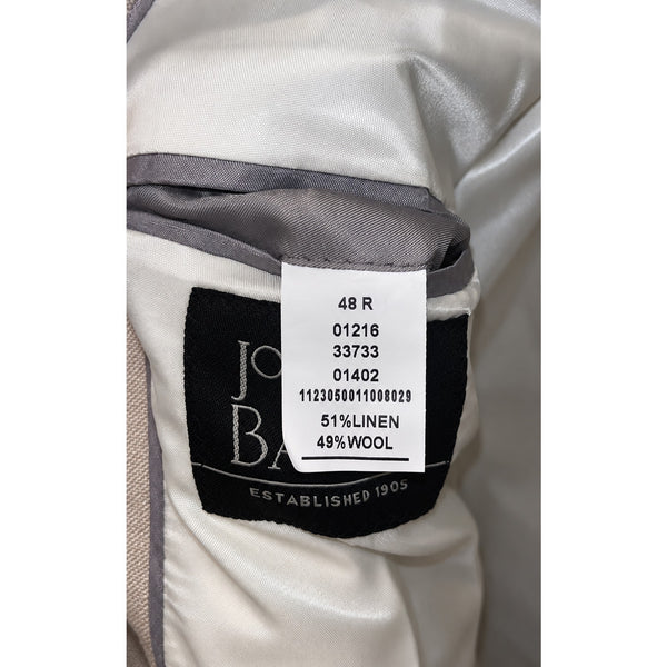 Jos A Bank 48R Beige Linen Wool Sport Coat Blazer Jacket Men's 2 Button