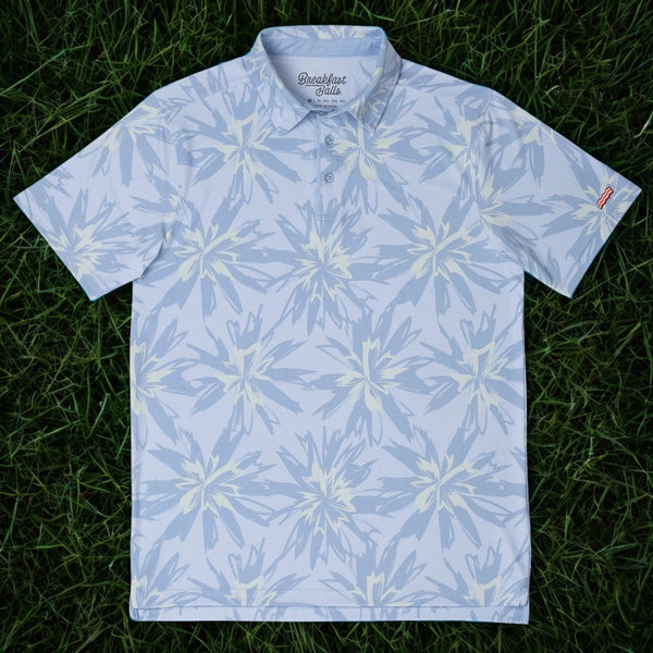 RSVLTS Breakfast Balls Starburst All Day Golf Polo Shirt Men's 2XL Blue EUC