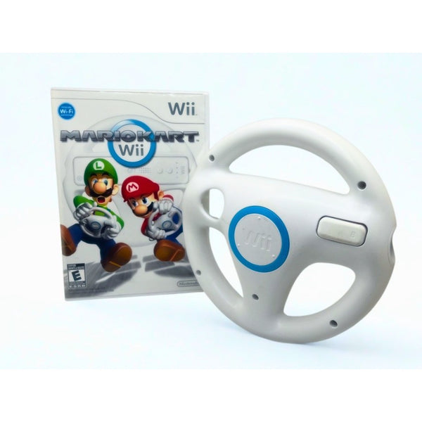 Mario Kart Wii 2008 Nintendo Wii NEW Sealed w/ Wii Wheel OEM 045496901028
