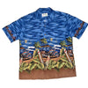 Kys Hawaiian Shirt Mens Large Motorcycle Palms Short Sleeve Camp Vintage