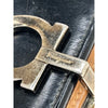Salvatore Ferragamo Gancini Wallet Black Leather Silver Hardware Italy