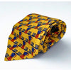 Ermenegildo Zegna 100% Silk Tie Coffee Pattern Made in Italy